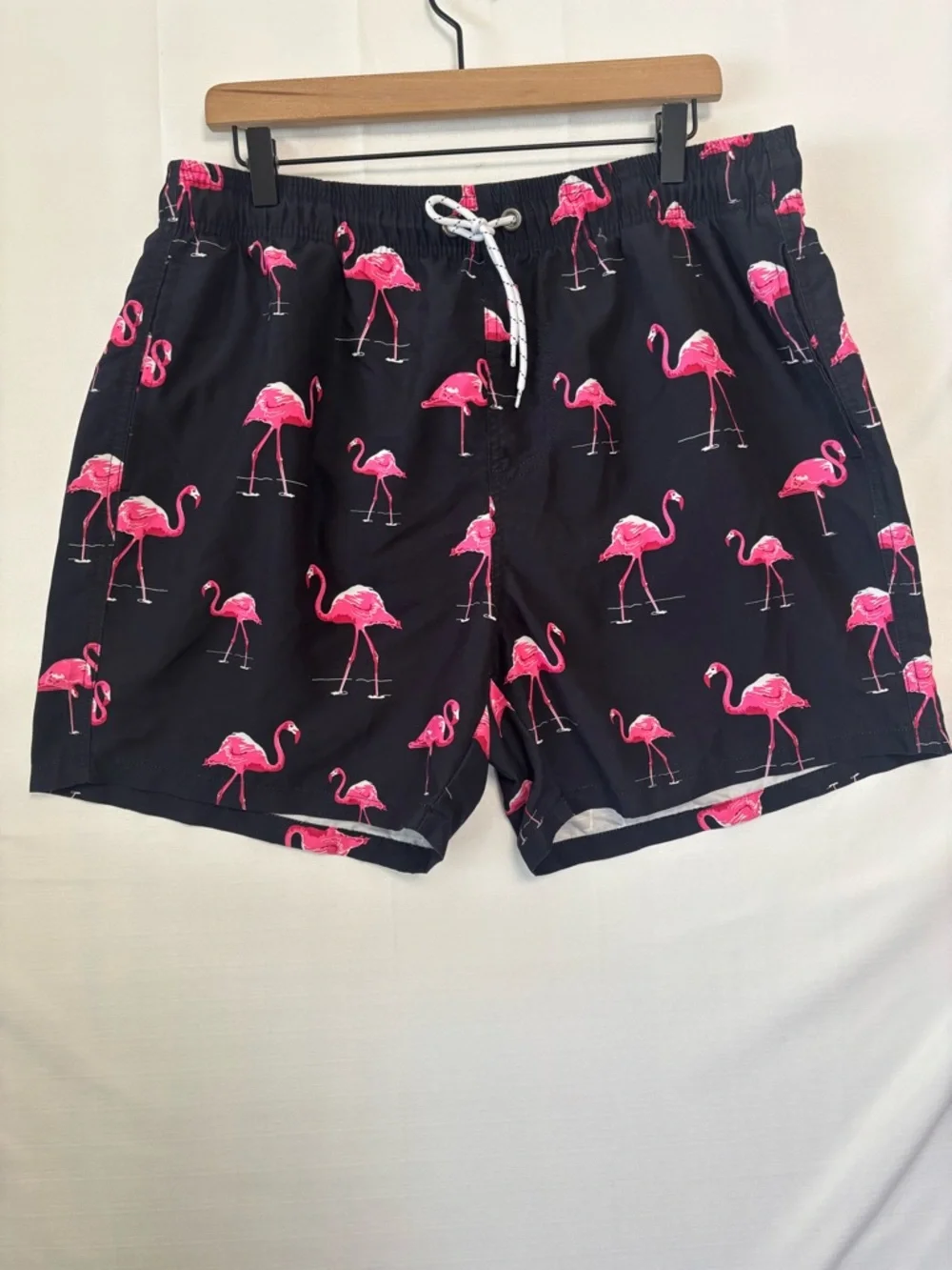 Men’s Flamingo Print Swim Trunks Size XXL